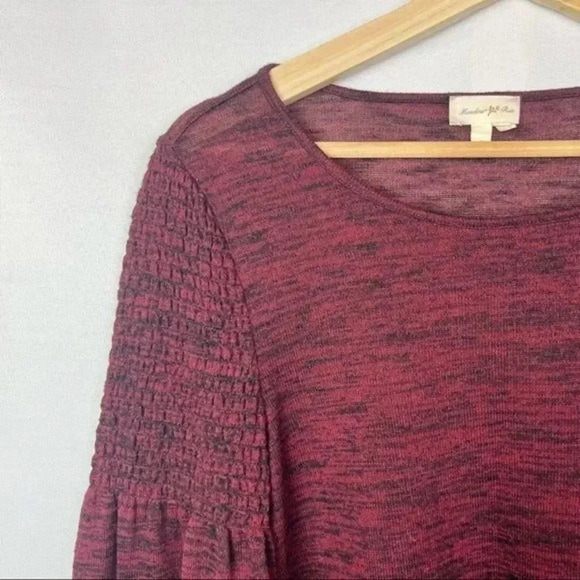 Anthropologie Meadow Rue Red Pierson Space Dyed Long Sleeve Top S - Picture 7 of 8